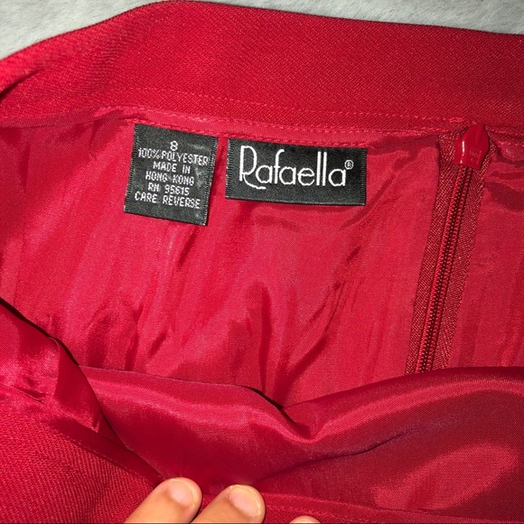 *NWT* Rafaella Skirt Red Straight High Waist - Picture 3 of 12